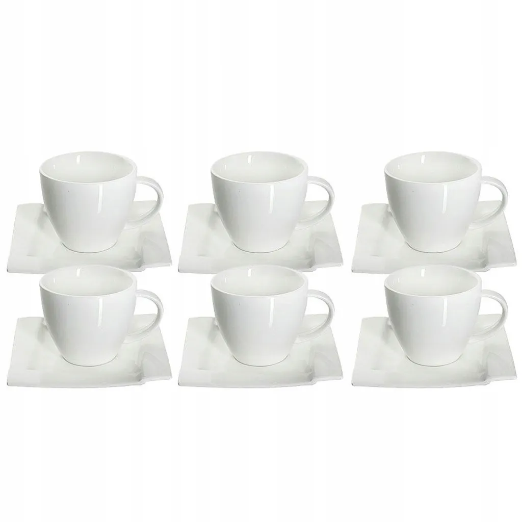 KADAX Kochbesteck-Sets "Avio", Kaffeetassen Set, Dickwandige, White ta, 12 Tassen
